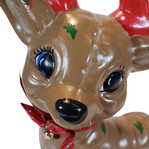 Vintage Kimple Mold Hand Painted Deer Polka Dot Christmas Reinde - photo 3