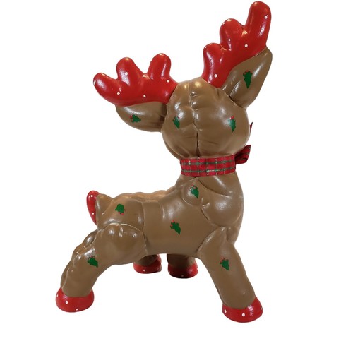 Vintage Kimple Mold Hand Painted Deer Polka Dot Christmas Reinde - photo 4