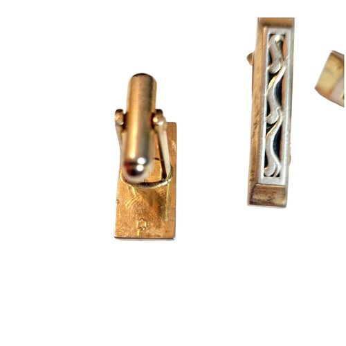 Vintage Tie Clip Cufflinks Set Groom Gift Hickok USA Jewelry For - photo 3
