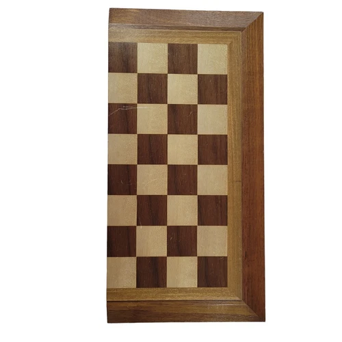 Tapered Wood Chess Cabinet With Chessmen - photo 3