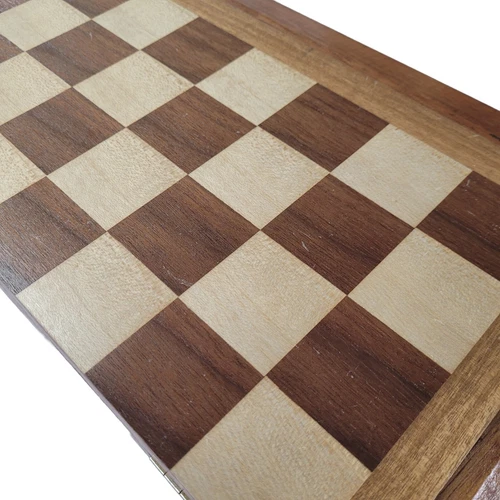 Tapered Wood Chess Cabinet With Chessmen - photo 5