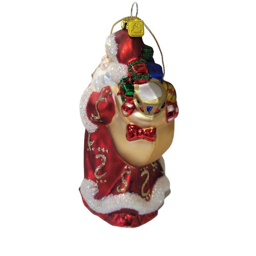PartyLite 2002 Father Christmas Glass Ornament 14" - photo 2