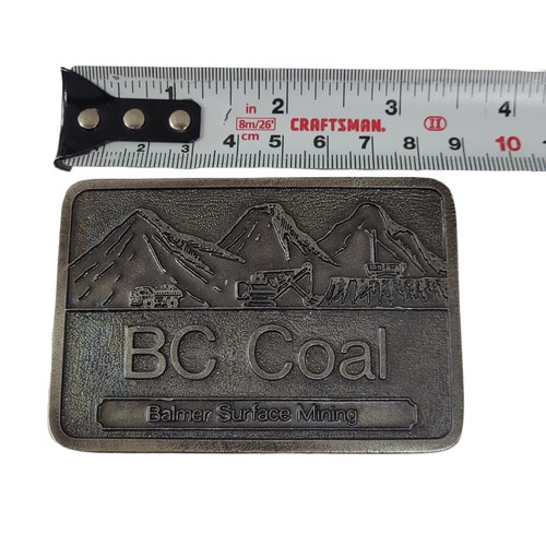 Vintage 1980s BC Balmer Coal Mining Belt Buckle - photo 3