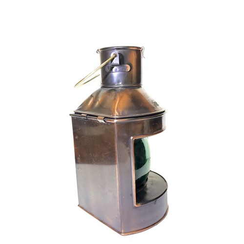 Vintage Nautical Kerosene Ship Lantern Copper Brass Starboard - photo 4