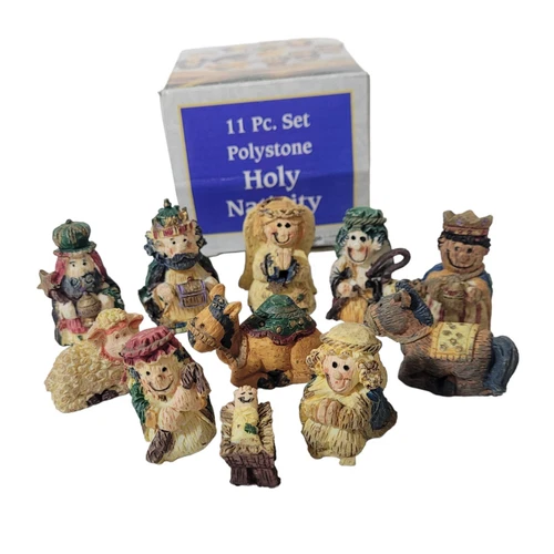 Vintage Giftco Inc. 11 Piece Polystone Nativity Scene