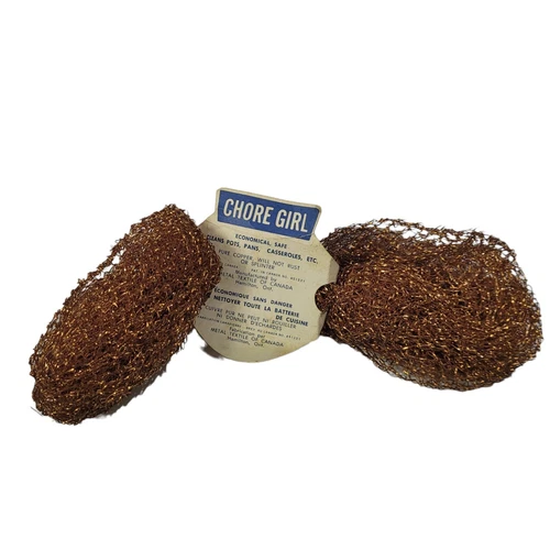 Chore Girl Pure Copper Puffs Pot Cleaner 2 Pieces Vintage - photo 4