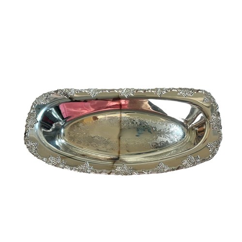 Vintage Old English Reproduction Silver Plated Tray - photo 2