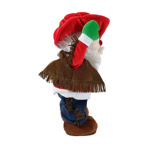 Vintage Singing Dancing Cowboy Santa - Hands Up, Working! - photo 3