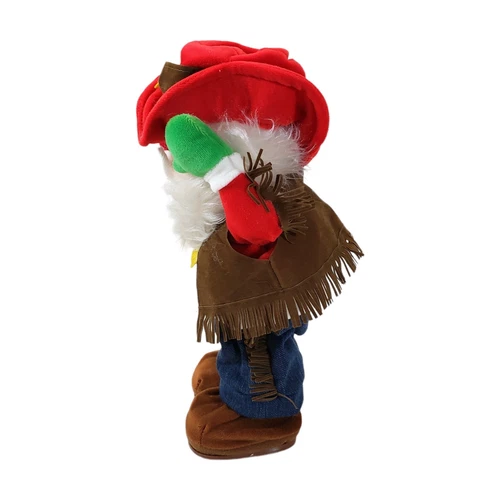 Vintage Singing Dancing Cowboy Santa - Hands Up, Working! - photo 4