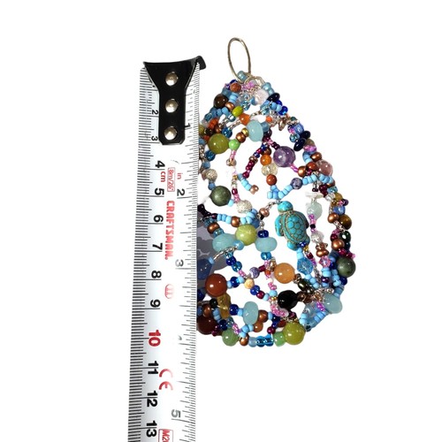 Vintage Hand Made Bulky Beaded Pendant - photo 3