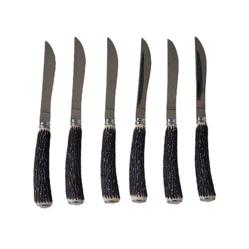Vintage MCM Debonair Carving Set & 6 Steak Knives - photo 2