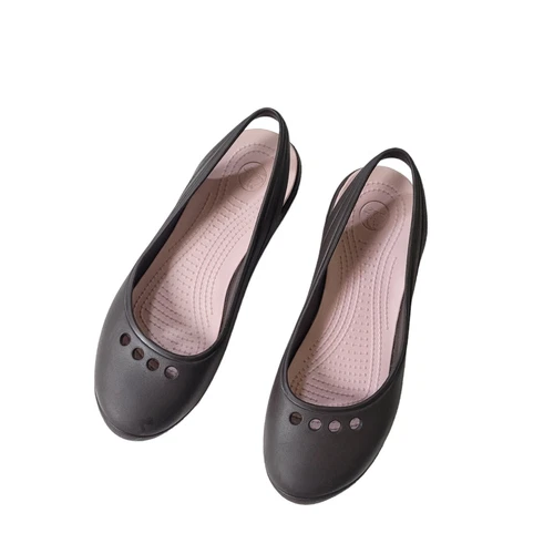 Crocs Skylar Flat Slip On Slingback Flats Size 9 Brown Pink Mali