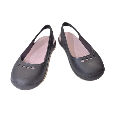 Crocs Skylar Flat Slip On Slingback Flats Size 9 Brown Pink Mali - photo 2