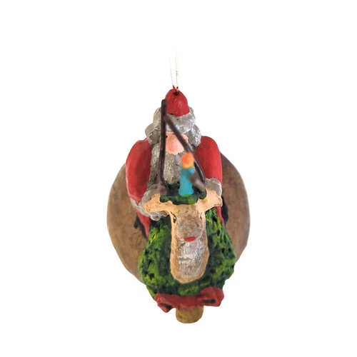 Christmas Ornament Vintage Santa Moon Deer - photo 4