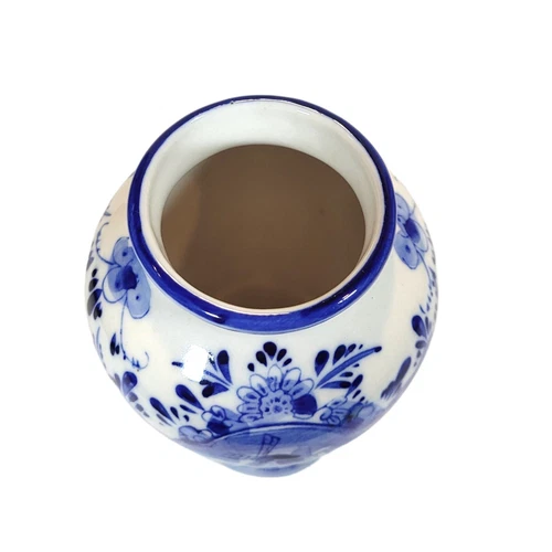 Vintage Dutch Delft Blue Hand Painted Vase - photo 5