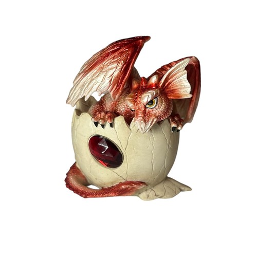 Zemeno January Birthstone Dragon in Egg Shell 4" Faux Ruby - photo 3