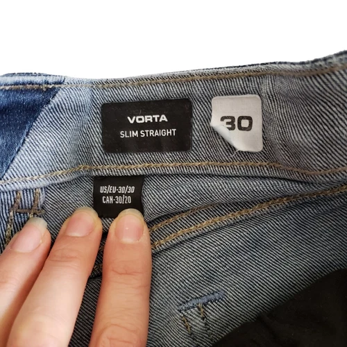 Volcom Vorta Slim Straight Jeans Women's Size 30 Blue Cotton - photo 3