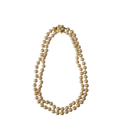 Vintage Necklace Faux Pearl