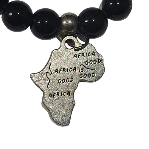 Vintage Black Obsidian Bracelet Africa - photo 2