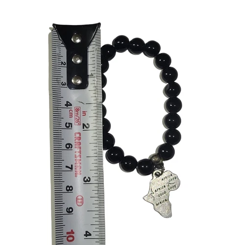 Vintage Black Obsidian Bracelet Africa - photo 3