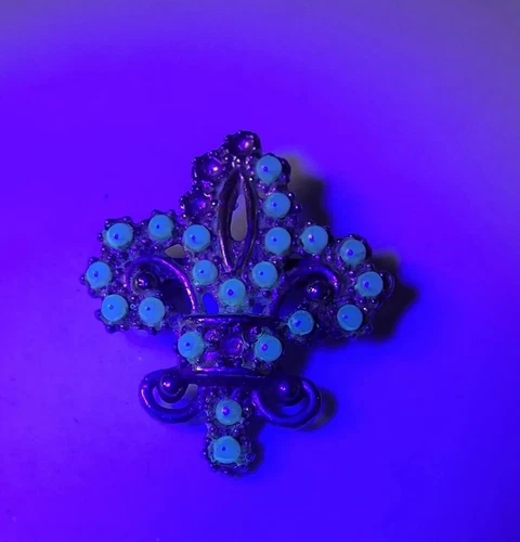 Antique Pearl Fleur de Lys Pin Brooch (4 pearls missing) - photo 5