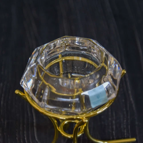 PartyLite Crystal Diamond Shaped Solitaire Candle Holder tealite - photo 4