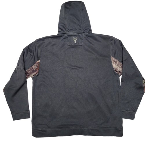 Huntworth Hoodie Men L Black Gray Brown Camo - photo 2