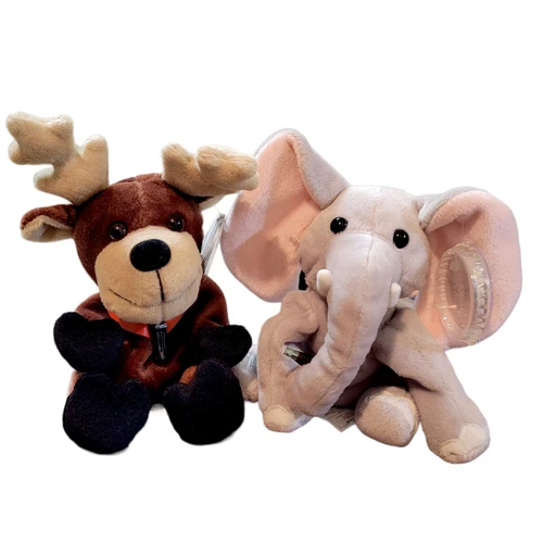 1999 Coca Cola Plush Deer & Elephant - International
