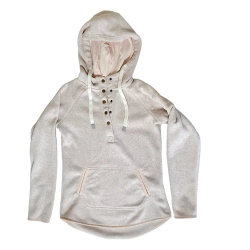 NEW THREAD + SUPPLY Light Pink Marled Fleece Jacket Hoodie Size