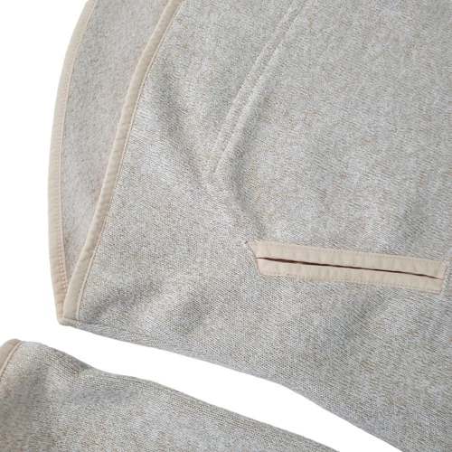 NEW THREAD + SUPPLY Light Pink Marled Fleece Jacket Hoodie Size - photo 4