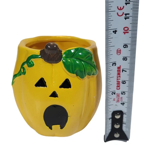 Vintage Bloom Rite Halloween Pumpkin Ceramic Planter - photo 5