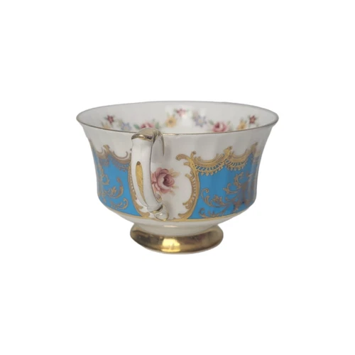 Paragon Bone China Tea Cup - Pembroke Blue Floral Gold - photo 3