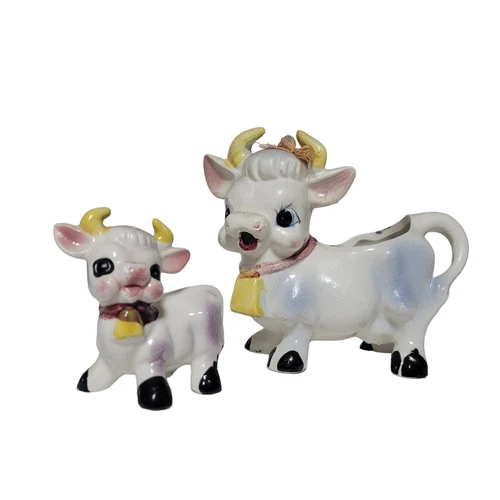Vintage Purple Cow Creamer Salt Shaker Japan