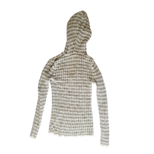 Roxy Open Knit Teene Girls Jumper Hoodie White/Gray S - photo 2
