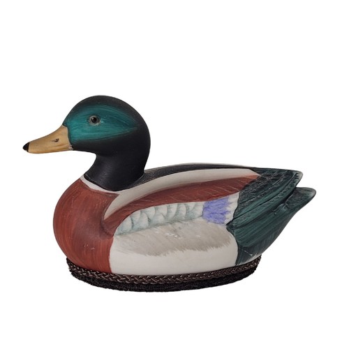Vintage Jasco Ceramic Mallard Duck Lint Remover Brush