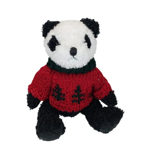 6 Vintage HugFun Christmas Teddy Bears with Hand-knitted Sweater - photo 2