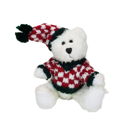 6 Vintage HugFun Christmas Teddy Bears with Hand-knitted Sweater - photo 3