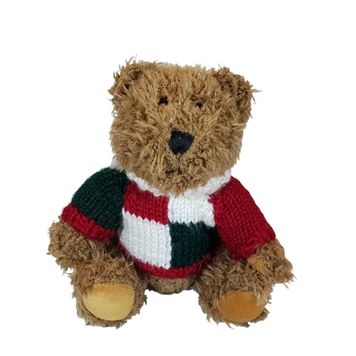 6 Vintage HugFun Christmas Teddy Bears with Hand-knitted Sweater - photo 5