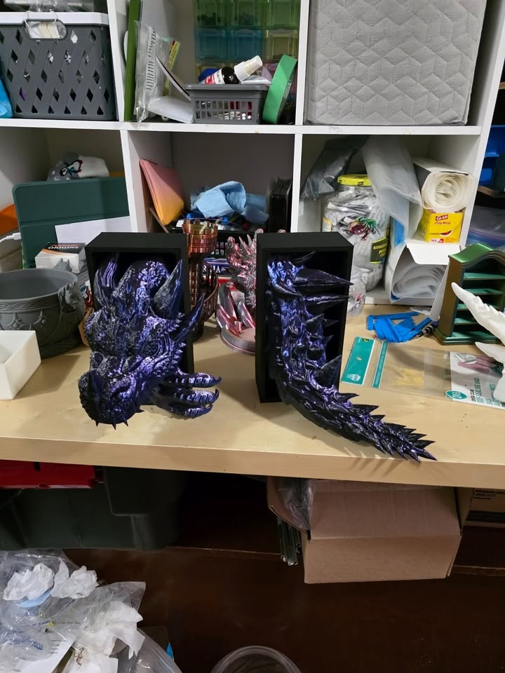 Dragon Book Nook / Fantasy Bookend Set - photo 3