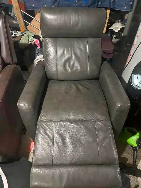Brown Recliner with USB Charging