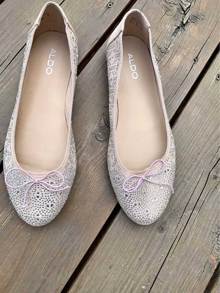 Aldo Pink Sequence Ballet Flats size 6 USED thumbnail