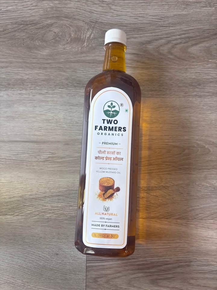 Wood Pressed Yellow Mustard Oil 1L - Brand New