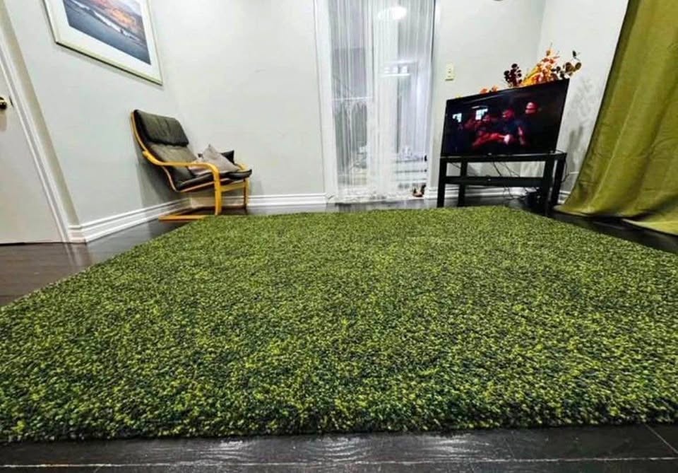 IKEA VINDUM High Pile Rug 200x270 cm Green | Karrot