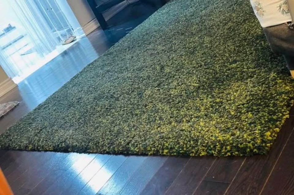 IKEA VINDUM High Pile Rug 200x270 cm Green | Karrot