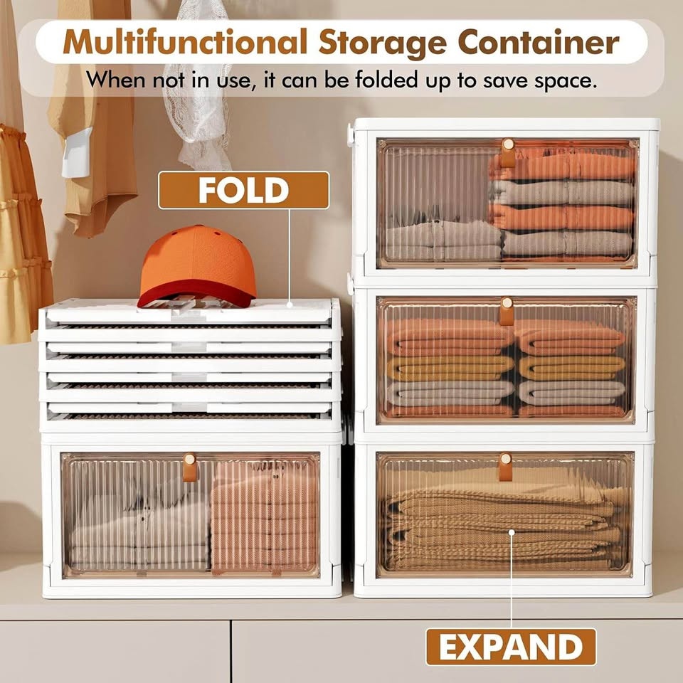 4 Tier Plastic Storage Bins with Lid