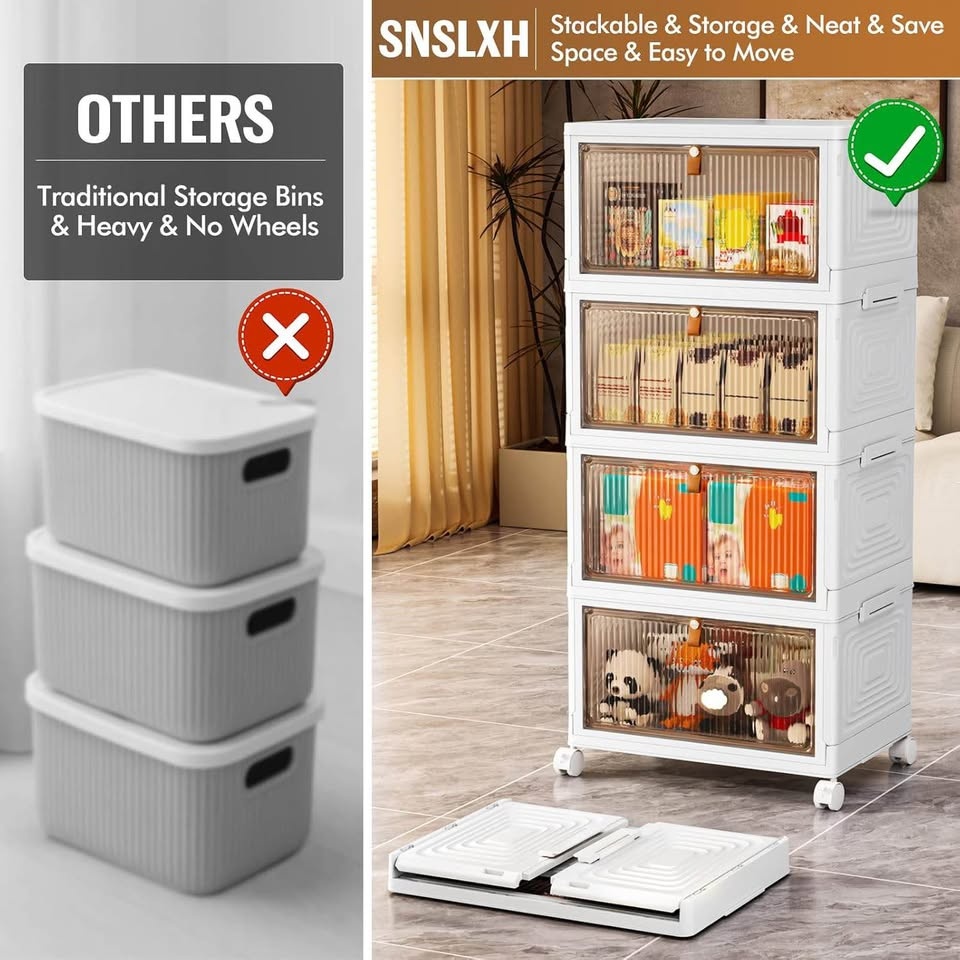 4 Tier Plastic Storage Bins with Lid - photo 4