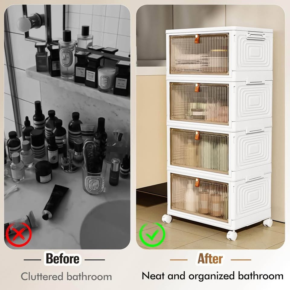 4 Tier Plastic Storage Bins with Lid - photo 5