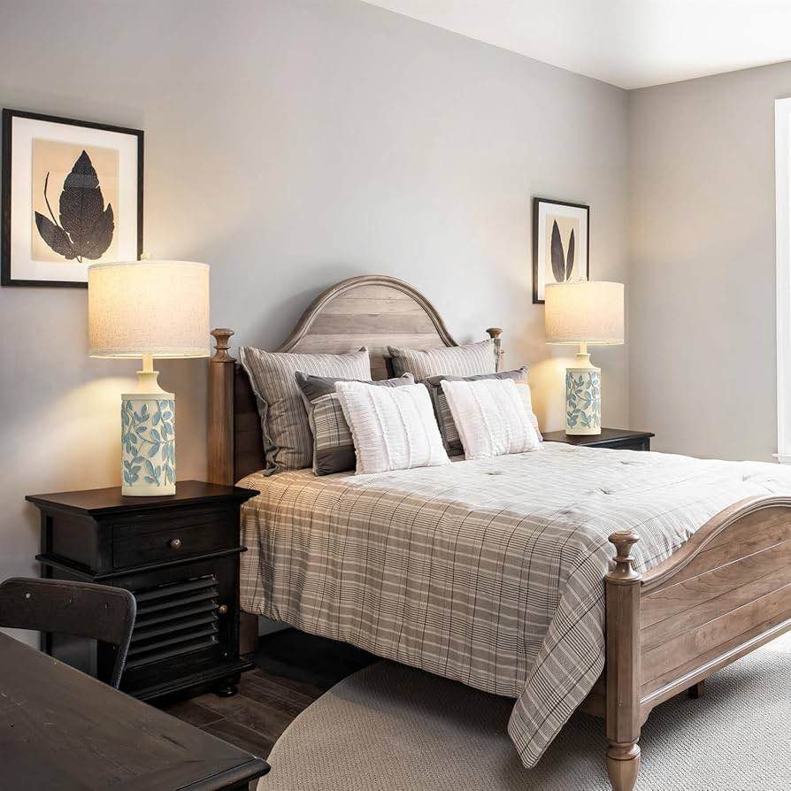 Farmhouse Cream Table Lamps Set of 2 - photo 5
