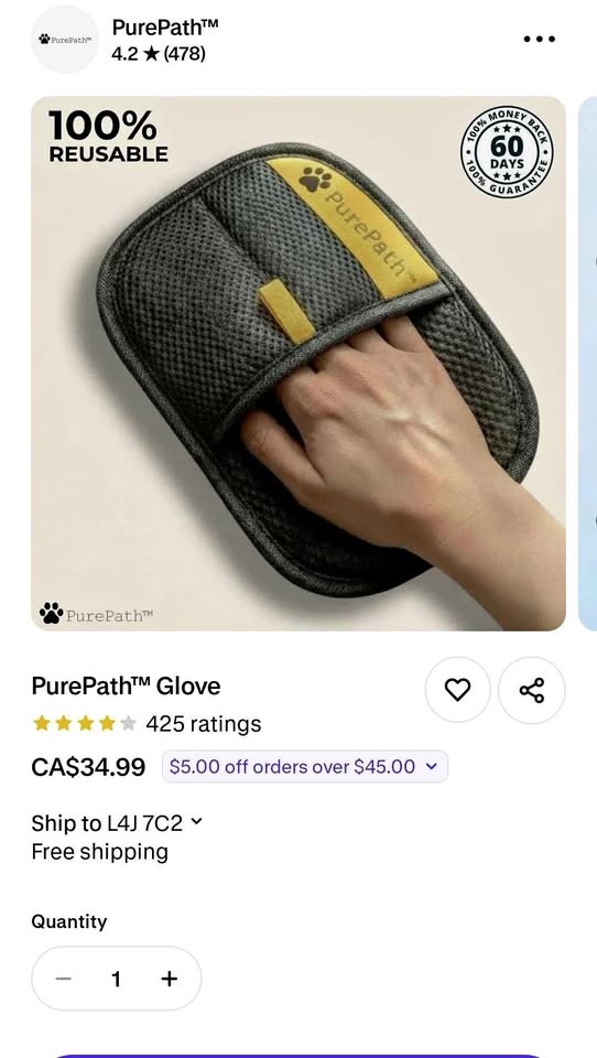 PurePath Genuine Pet Fur Removal Glove
