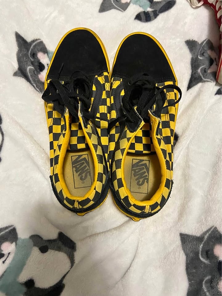 Vans Old Skool Yellow & Black Checkerboard